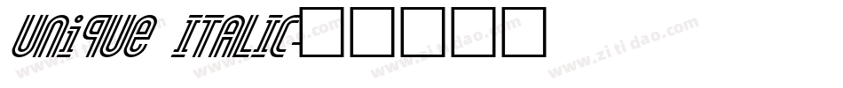Unique ITALIC字体转换